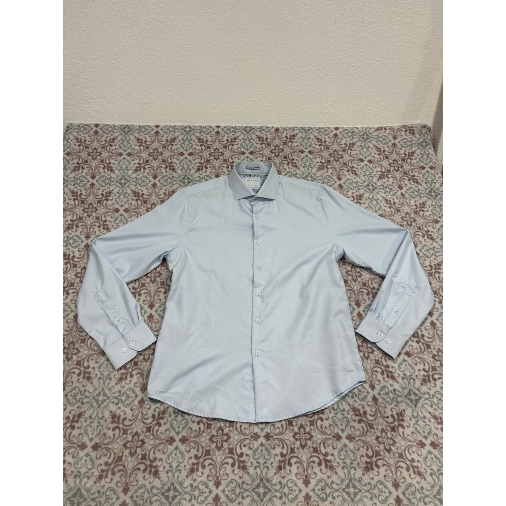 Denim & Flower Ricky Singh Mens Large Light Blue Long Sleeve Button Down Shirt
